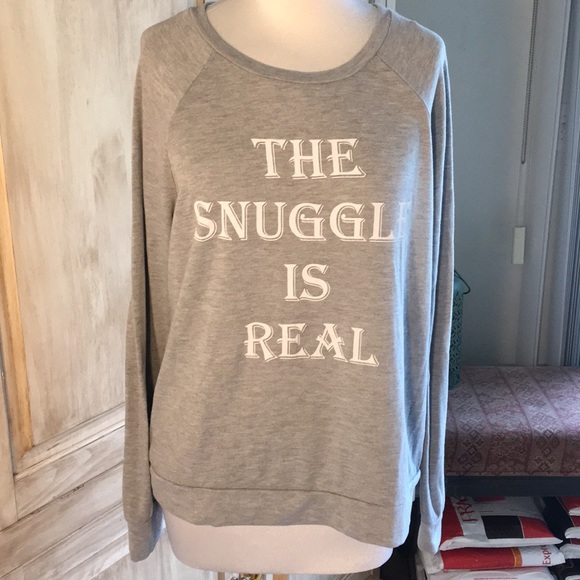 Sweaters - Cosmic Love The Snuggle Is Real Sweatshirt - Sz L